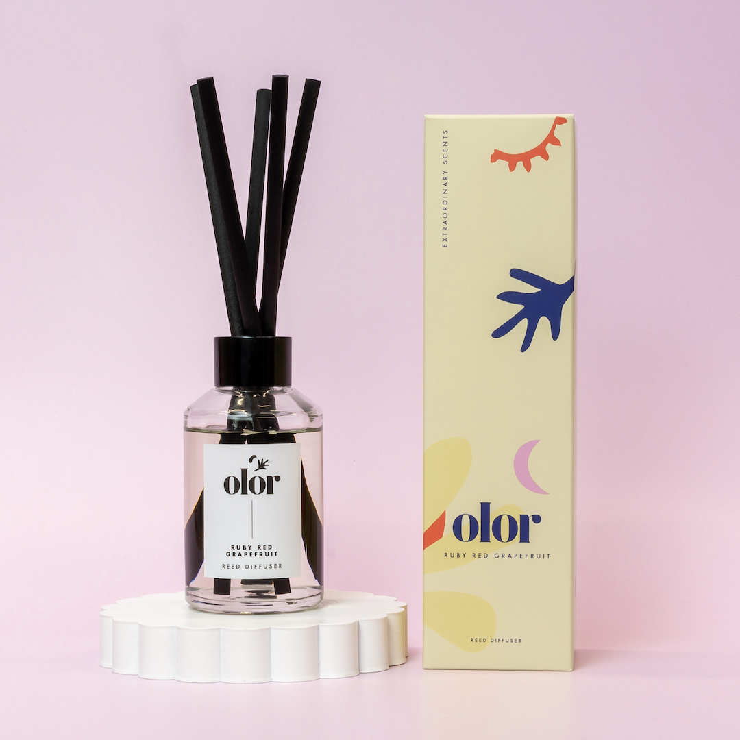 Olor Ruby Red Grapefruit Luxury Reed Diffuser (1)
