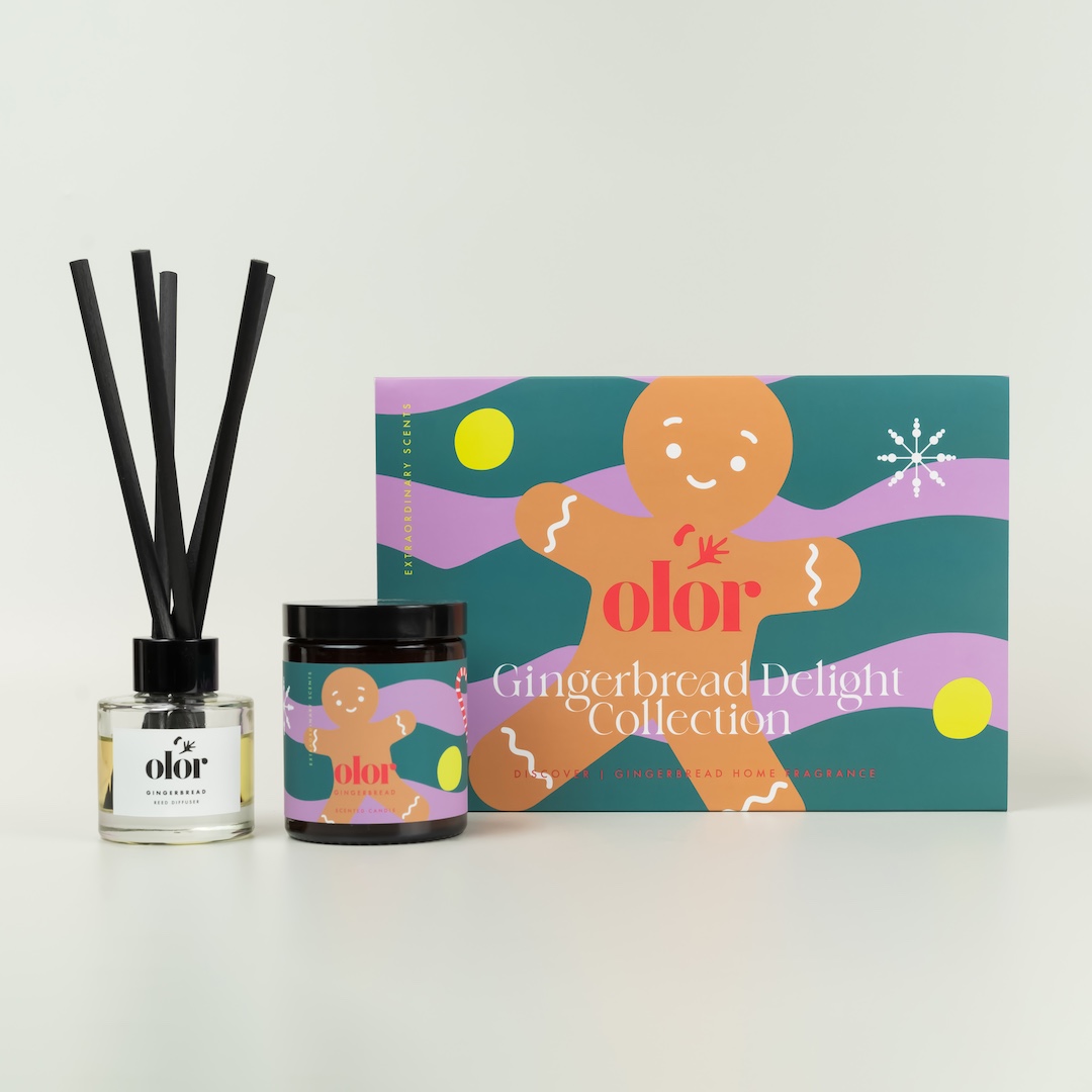 Olor Gingerbread Delight Candle & Diffuser Collection Gift Set (1)