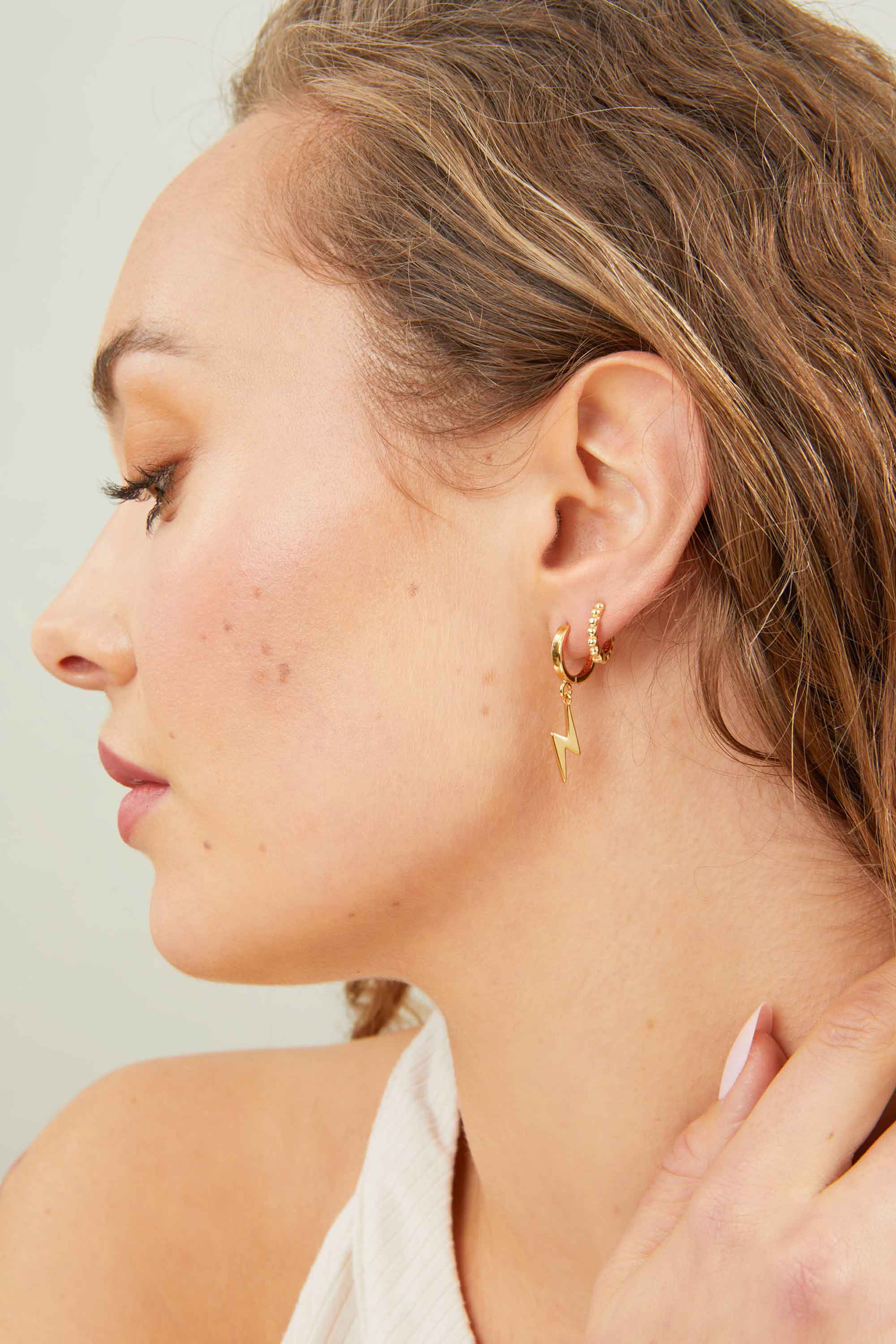 LIGHTNING-HUGGIE-AND-BEADED-HUGGIE-PAIR