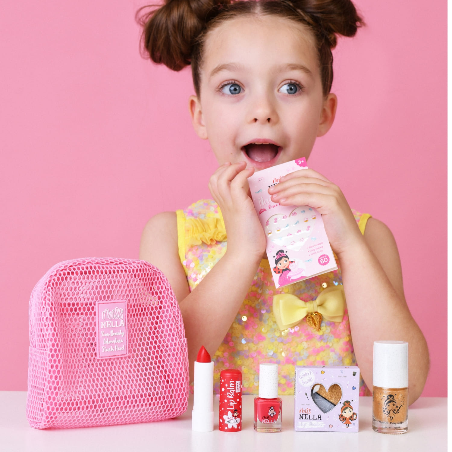 Miss Nella Mesh Bag Pink Goldie-Boldie