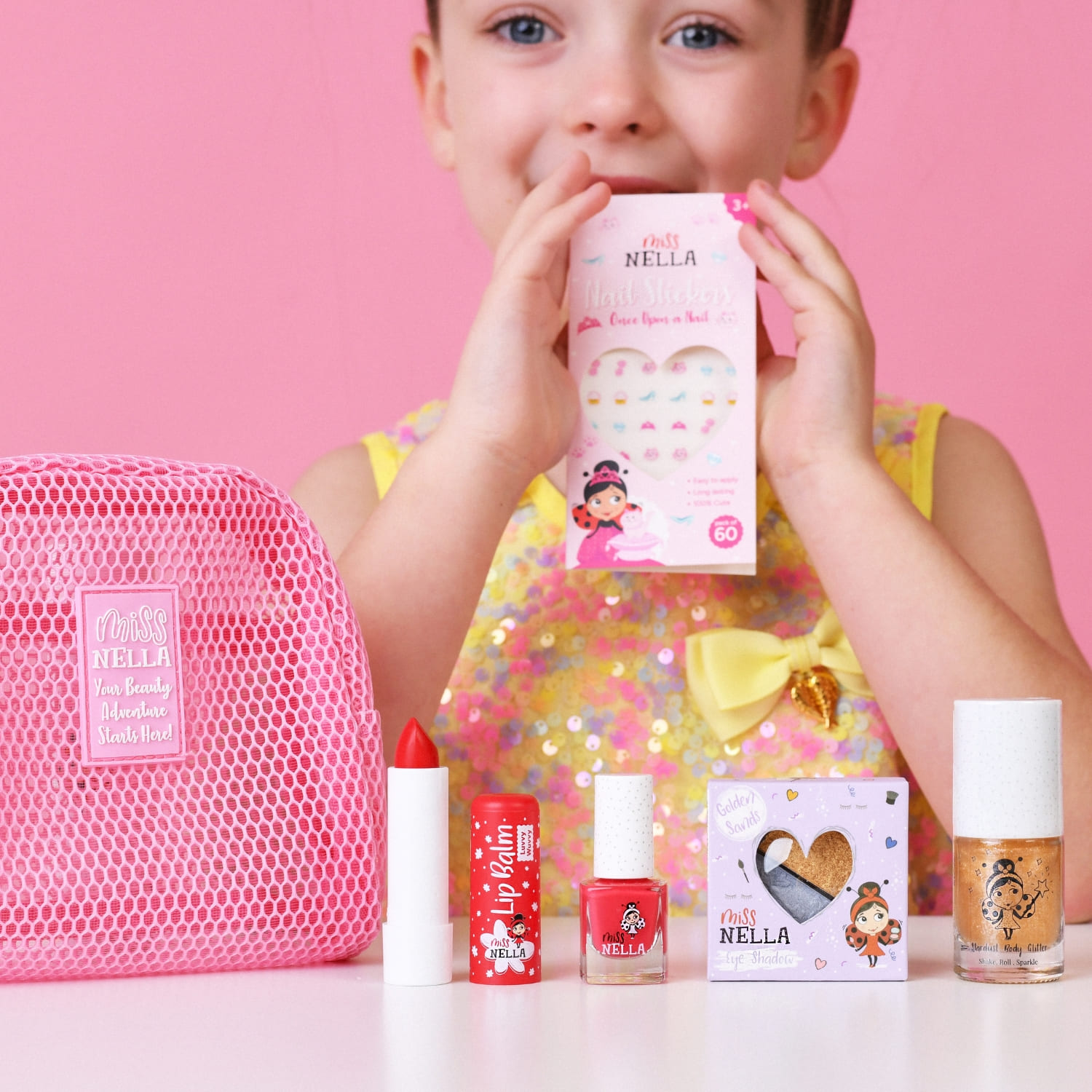 Miss Nella Mesh Bag Pink-Goldie-Boldie-hover