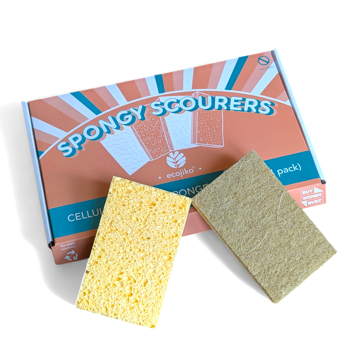 new box and plastic free sponges